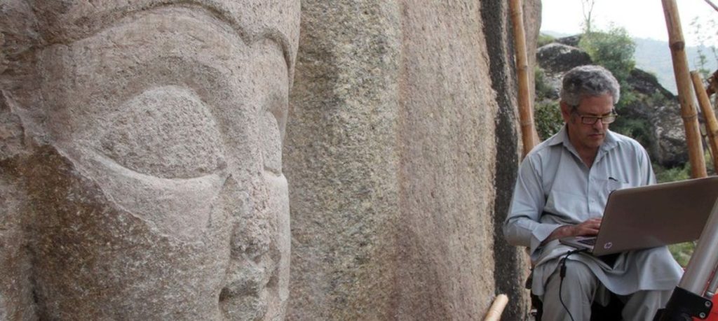 Restoration of Buddha statue in Pakistan