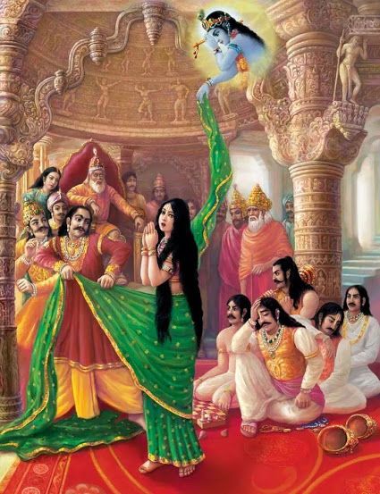 Draupadi's Cheer Haran Depicted By Drawing