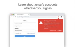 Google password checkup Extension