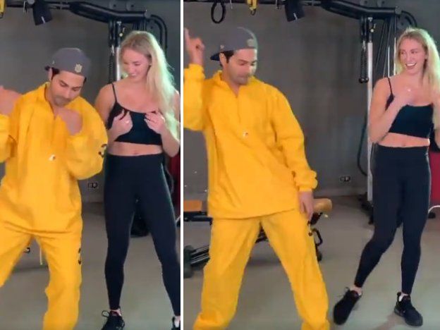 Varun Dhawan teaches Charlotte Flair Bollywood Dance Movies: Watch video