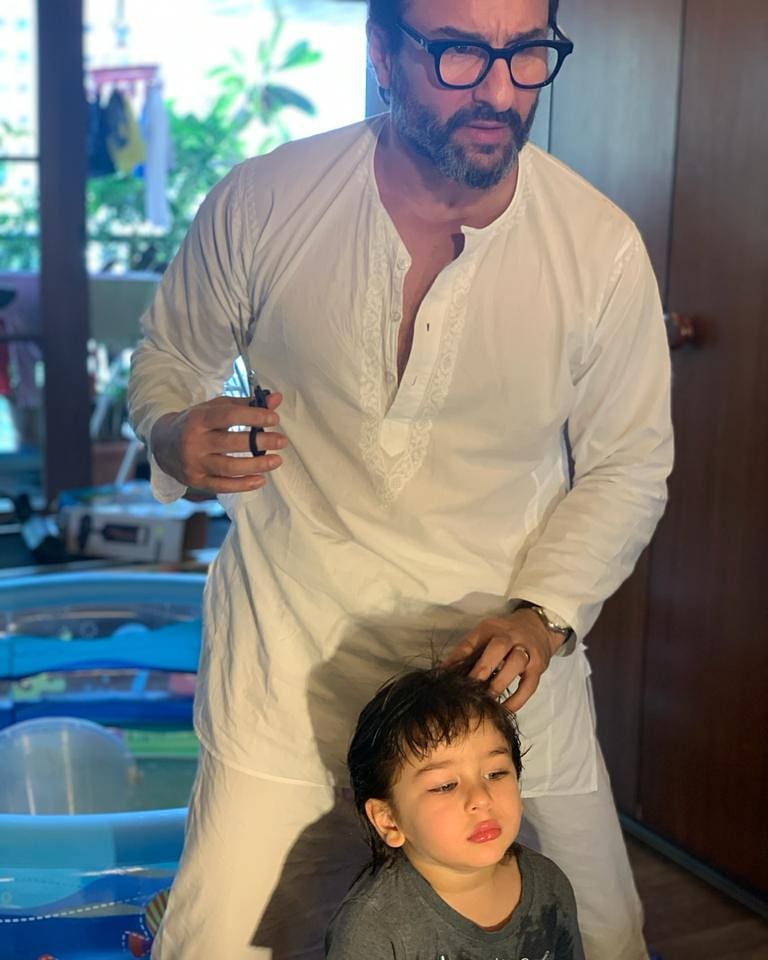 Saif Ali Khan Turned Hairstylist
