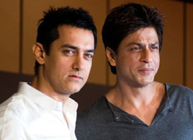 Aamir Khan and Shah Rukh Khan Having A Good Time On The Set