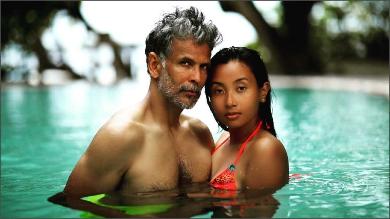Milind Soman With His Wife